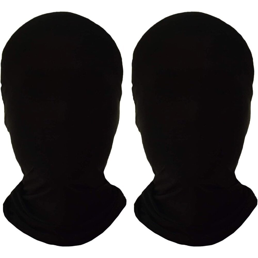 2 Pieces Full Face Mask, BW 2nd Skin Masks,Halloween Spandex Hood for Unisex Clo